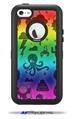 Cute Rainbow Monsters - Decal Style Vinyl Skin fits Otterbox Defender iPhone 5C Case (CASE SOLD SEPARATELY)