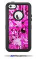 Pink Plaid Graffiti - Decal Style Vinyl Skin fits Otterbox Defender iPhone 5C Case (CASE SOLD SEPARATELY)