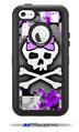 Purple Princess Skull - Decal Style Vinyl Skin fits Otterbox Defender iPhone 5C Case (CASE SOLD SEPARATELY)