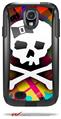 Rainbow Plaid Skull - Decal Style Vinyl Skin fits Otterbox Commuter Case for Samsung Galaxy S4 (CASE SOLD SEPARATELY)