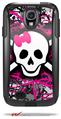 Splatter Girly Skull - Decal Style Vinyl Skin fits Otterbox Commuter Case for Samsung Galaxy S4 (CASE SOLD SEPARATELY)