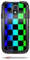 Rainbow Checkerboard - Decal Style Vinyl Skin fits Otterbox Commuter Case for Samsung Galaxy S4 (CASE SOLD SEPARATELY)
