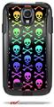 Skull and Crossbones Rainbow - Decal Style Vinyl Skin fits Otterbox Commuter Case for Samsung Galaxy S4 (CASE SOLD SEPARATELY)