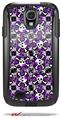 Splatter Girly Skull Purple - Decal Style Vinyl Skin fits Otterbox Commuter Case for Samsung Galaxy S4 (CASE SOLD SEPARATELY)