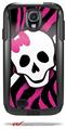 Pink Zebra Skull - Decal Style Vinyl Skin fits Otterbox Commuter Case for Samsung Galaxy S4 (CASE SOLD SEPARATELY)