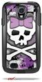 Princess Skull Purple - Decal Style Vinyl Skin fits Otterbox Commuter Case for Samsung Galaxy S4 (CASE SOLD SEPARATELY)