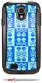 Skull And Crossbones Pattern Blue - Decal Style Vinyl Skin fits Otterbox Commuter Case for Samsung Galaxy S4 (CASE SOLD SEPARATELY)