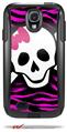 Pink Zebra Skull - Decal Style Vinyl Skin fits Otterbox Commuter Case for Samsung Galaxy S4 (CASE SOLD SEPARATELY)
