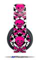 Vinyl Decal Skin Wrap compatible with Original Sony PlayStation 4 Gold Wireless Headphones Pink Skulls and Stars (PS4 HEADPHONES  NOT INCLUDED)