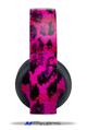 Vinyl Decal Skin Wrap compatible with Original Sony PlayStation 4 Gold Wireless Headphones Pink Distressed Leopard (PS4 HEADPHONES  NOT INCLUDED)