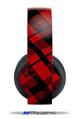 Vinyl Decal Skin Wrap compatible with Original Sony PlayStation 4 Gold Wireless Headphones Red Plaid (PS4 HEADPHONES  NOT INCLUDED)