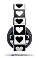 Vinyl Decal Skin Wrap compatible with Original Sony PlayStation 4 Gold Wireless Headphones Hearts And Stars Black and White (PS4 HEADPHONES  NOT INCLUDED)