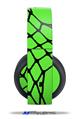 Vinyl Decal Skin Wrap compatible with Original Sony PlayStation 4 Gold Wireless Headphones Ripped Fishnets Green (PS4 HEADPHONES  NOT INCLUDED)