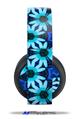 Vinyl Decal Skin Wrap compatible with Original Sony PlayStation 4 Gold Wireless Headphones Daisies Blue (PS4 HEADPHONES  NOT INCLUDED)