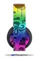 Vinyl Decal Skin Wrap compatible with Original Sony PlayStation 4 Gold Wireless Headphones Cute Rainbow Monsters (PS4 HEADPHONES  NOT INCLUDED)