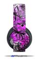 Vinyl Decal Skin Wrap compatible with Original Sony PlayStation 4 Gold Wireless Headphones Butterfly Graffiti (PS4 HEADPHONES  NOT INCLUDED)