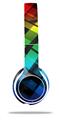 Skin Decal Wrap compatible with Beats Solo 2 WIRED Headphones Rainbow Plaid (HEADPHONES NOT INCLUDED)