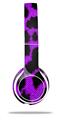 Skin Decal Wrap compatible with Beats Solo 2 WIRED Headphones Purple Leopard (HEADPHONES NOT INCLUDED)