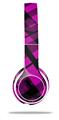 Skin Decal Wrap compatible with Beats Solo 2 WIRED Headphones Pink Plaid (HEADPHONES NOT INCLUDED)