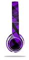 Skin Decal Wrap compatible with Beats Solo 2 WIRED Headphones Purple Plaid (HEADPHONES NOT INCLUDED)