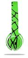Skin Decal Wrap compatible with Beats Solo 2 WIRED Headphones Ripped Fishnets Green (HEADPHONES NOT INCLUDED)