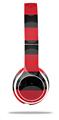 Skin Decal Wrap compatible with Beats Solo 2 WIRED Headphones Skull Stripes Red (HEADPHONES NOT INCLUDED)
