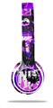 Skin Decal Wrap compatible with Beats Solo 2 WIRED Headphones Purple Graffiti (HEADPHONES NOT INCLUDED)