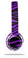Skin Decal Wrap compatible with Beats Solo 2 WIRED Headphones Purple Zebra (HEADPHONES NOT INCLUDED)