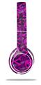 Skin Decal Wrap compatible with Beats Solo 2 WIRED Headphones Pink Skull Bones (HEADPHONES NOT INCLUDED)