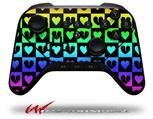 Love Heart Checkers Rainbow - Decal Style Skin fits original Amazon Fire TV Gaming Controller
