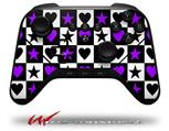 Purple Hearts And Stars - Decal Style Skin fits original Amazon Fire TV Gaming Controller