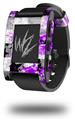 Purple Checker Skull Splatter - Decal Style Skin fits original Pebble Smart Watch (WATCH SOLD SEPARATELY)