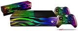 Rainbow Zebra - Holiday Bundle Decal Style Skin fits XBOX One Console Original, Kinect and 2 Controllers (XBOX SYSTEM NOT INCLUDED)