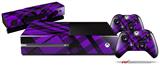 Purple Plaid - Holiday Bundle Decal Style Skin fits XBOX One Console Original, Kinect and 2 Controllers (XBOX SYSTEM NOT INCLUDED)