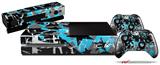 SceneKid Blue - Holiday Bundle Decal Style Skin fits XBOX One Console Original, Kinect and 2 Controllers (XBOX SYSTEM NOT INCLUDED)