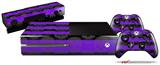 Skull Stripes Purple - Holiday Bundle Decal Style Skin fits XBOX One Console Original, Kinect and 2 Controllers (XBOX SYSTEM NOT INCLUDED)