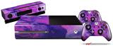 Painting Purple Splash - Holiday Bundle Decal Style Skin fits XBOX One Console Original, Kinect and 2 Controllers (XBOX SYSTEM NOT INCLUDED)