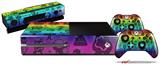 Cute Rainbow Monsters - Holiday Bundle Decal Style Skin fits XBOX One Console Original, Kinect and 2 Controllers (XBOX SYSTEM NOT INCLUDED)