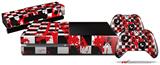 Checkerboard Splatter - Holiday Bundle Decal Style Skin fits XBOX One Console Original, Kinect and 2 Controllers (XBOX SYSTEM NOT INCLUDED)