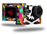 Rainbow Plaid Skull - Decal Style Skin fits GoPro Hero 4 Silver Camera (GOPRO SOLD SEPARATELY)