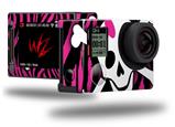 Pink Zebra Skull - Decal Style Skin fits GoPro Hero 4 Silver Camera (GOPRO SOLD SEPARATELY)