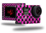 Skull and Crossbones Checkerboard - Decal Style Skin fits GoPro Hero 4 Silver Camera (GOPRO SOLD SEPARATELY)