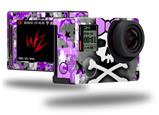 Purple Princess Skull - Decal Style Skin fits GoPro Hero 4 Silver Camera (GOPRO SOLD SEPARATELY)