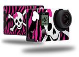 Pink Zebra Skull - Decal Style Skin fits GoPro Hero 4 Black Camera (GOPRO SOLD SEPARATELY)