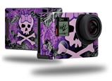 Purple Girly Skull - Decal Style Skin fits GoPro Hero 4 Black Camera (GOPRO SOLD SEPARATELY)