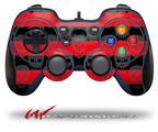Skull Stripes Red - Decal Style Skin fits Logitech F310 Gamepad Controller (CONTROLLER SOLD SEPARATELY)