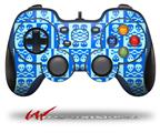 Skull And Crossbones Pattern Blue - Decal Style Skin fits Logitech F310 Gamepad Controller (CONTROLLER SOLD SEPARATELY)
