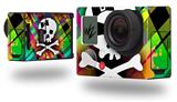 Rainbow Plaid Skull - Decal Style Skin fits GoPro Hero 3+ Camera (GOPRO NOT INCLUDED)