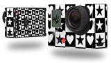 Hearts And Stars Black and White - Decal Style Skin fits GoPro Hero 3+ Camera (GOPRO NOT INCLUDED)