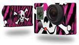 Pink Zebra Skull - Decal Style Skin fits GoPro Hero 3+ Camera (GOPRO NOT INCLUDED)